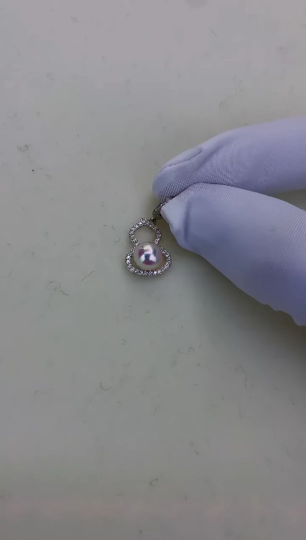 银S925镶嵌DA海水珍珠 GD030 吊坠 7