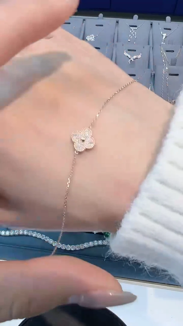 【闪购商品】钻石手链18K金镶嵌多样性发一