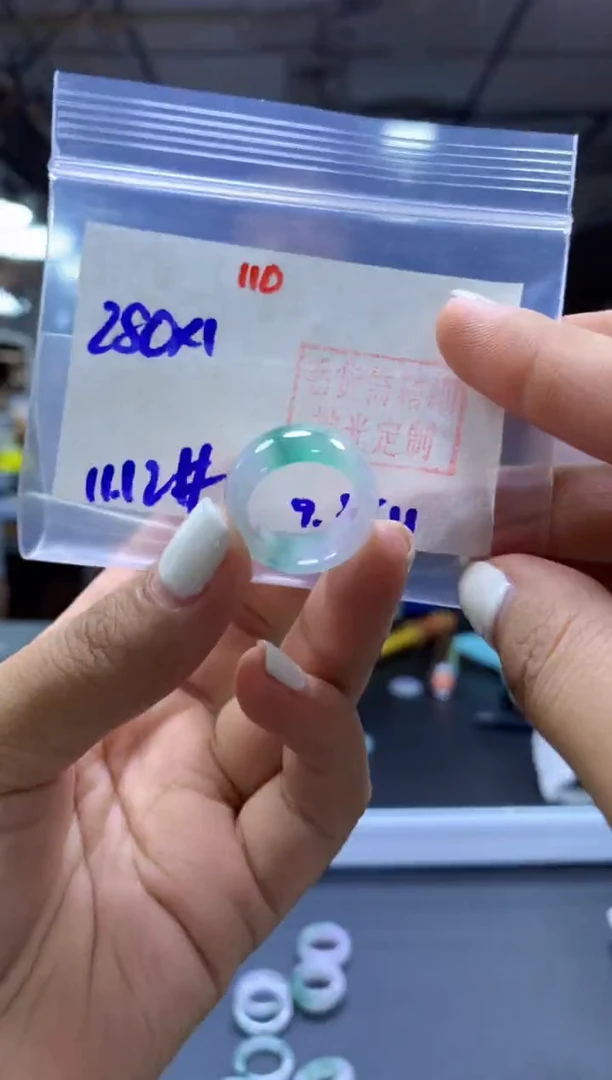 未镶嵌定制翡翠戒圈#280元-毛货需精细抛光