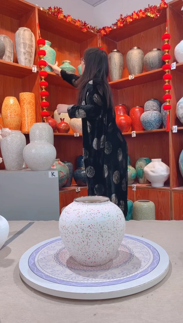 【闪购商品】瓶樱花粉 小号 陶瓷花瓶 无花