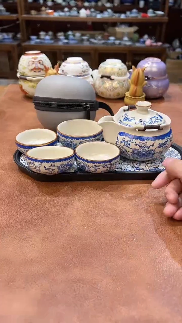 真的很便宜会开片的旅行茶具