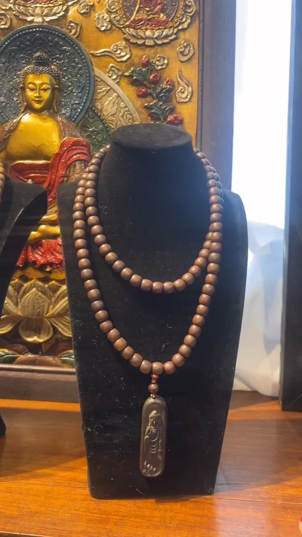 陶开开开-----香香108带树立观音牌