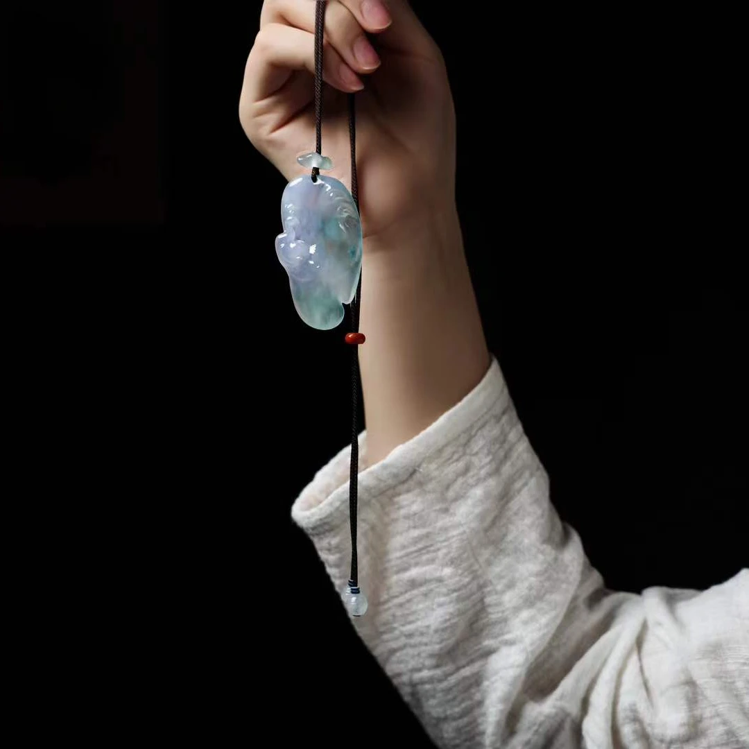 【庄家翡翠】星云扶摇 天然翡翠挂件翡翠雕刻吊坠翡翠项饰