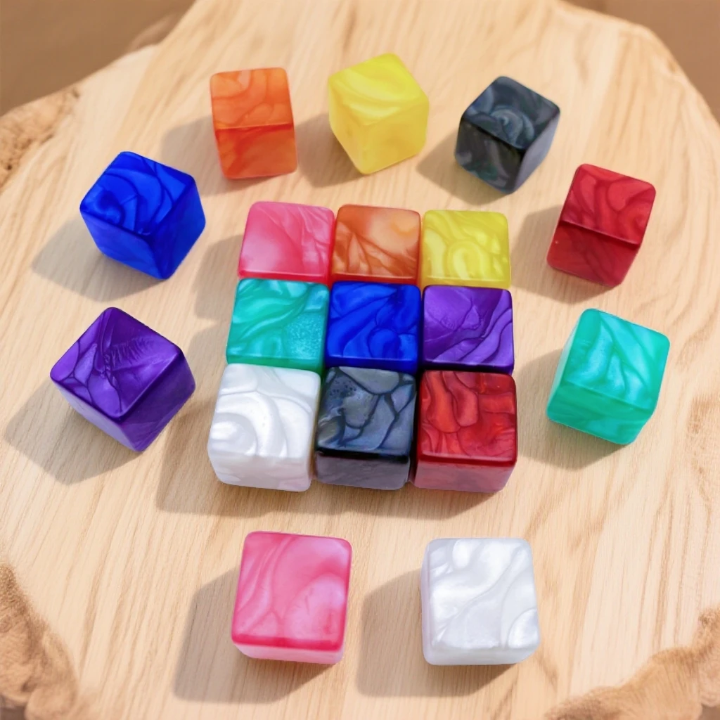 高端新品鎏金珠光亚克力冰块16MM手工制作DIY手工材料仿真冰块