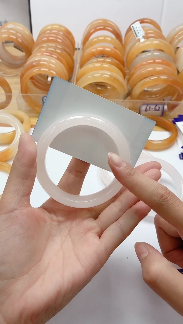 石英质玉手镯未镶嵌55/藕粉 备注圈口（50-65）