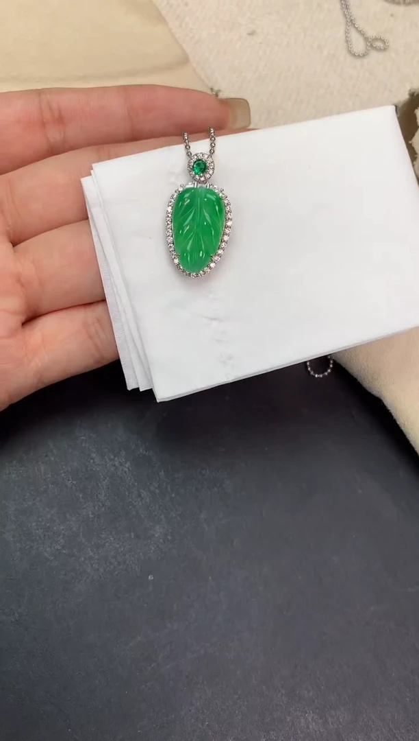 翡翠银S925镶嵌吊坠(不含链)吊坠