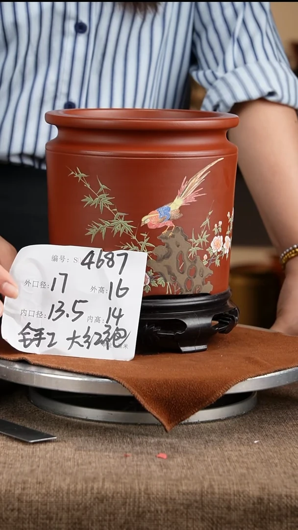 紫砂花盆花卉工艺4687+s