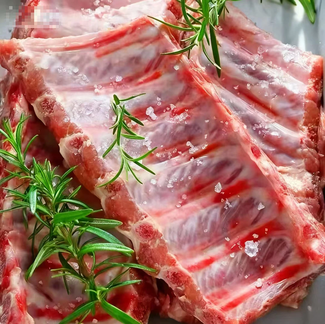 【顺丰京东冷链专线】农家散养黑土猪排跑山猪现切猪肋排到手6斤