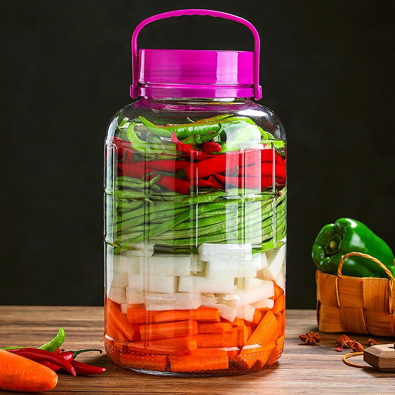 （10斤）无铅玻璃密封罐泡菜坛子五谷杂粮腌萝卜辣椒防潮防霉茶叶罐