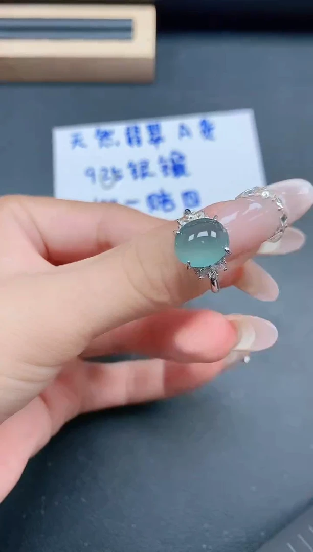 银S925镶嵌戒指翡翠11111