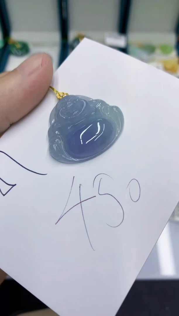 颈饰18K金镶嵌翡翠翡翠