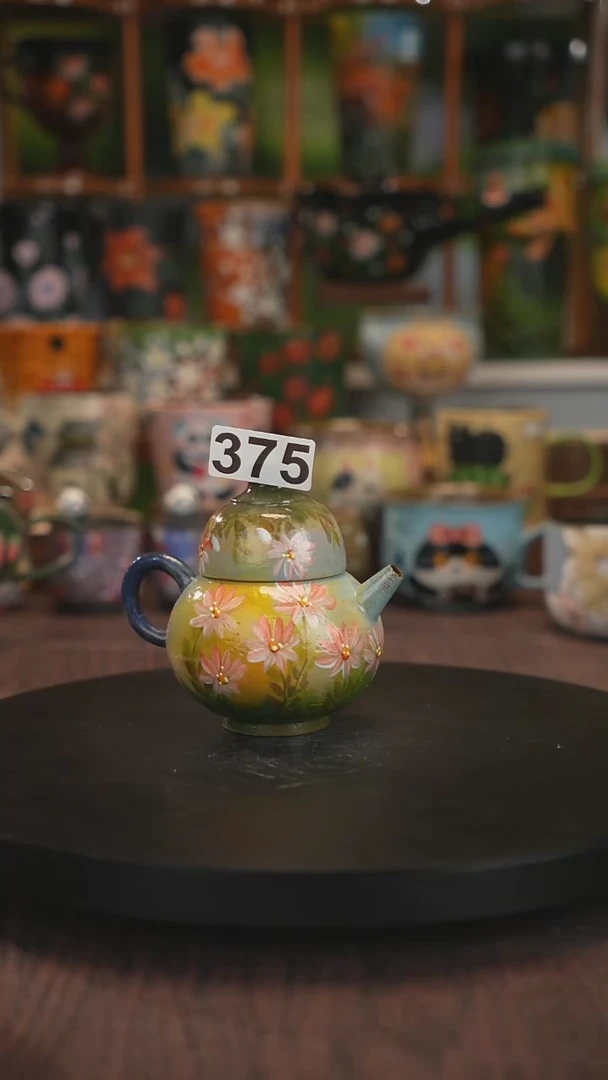 壶手绘釉下彩375