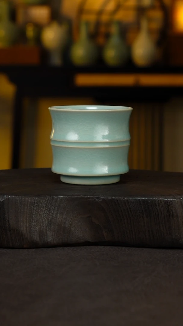 杯子陶竹节杯-微微瑕