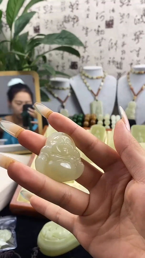 玉单面佛公【送绳送礼盒】