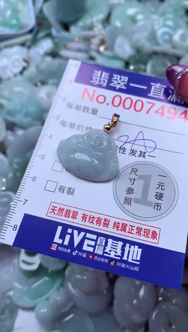 翡翠未镶嵌吊坠(不含链)7494