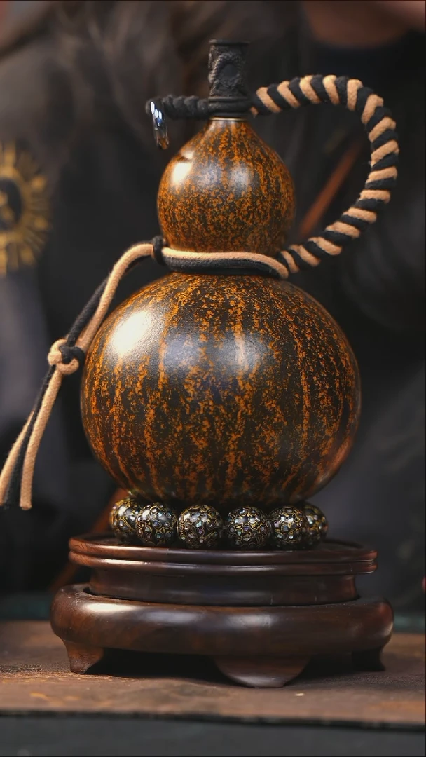 【闪购商品】YO203大漆酒葫芦不包手串及旋转底座