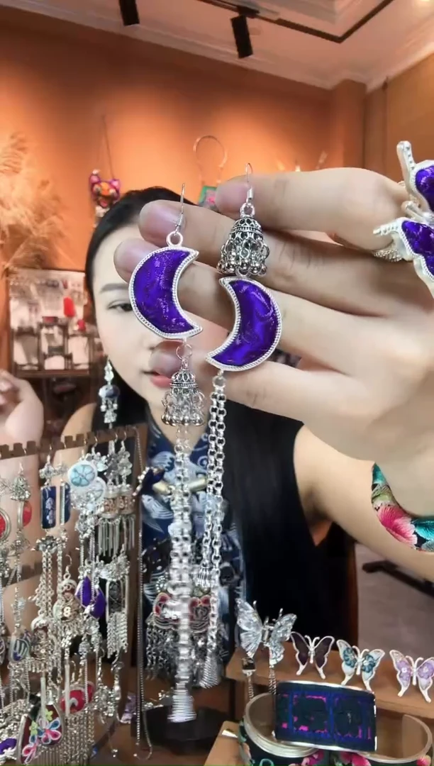 刺绣纯手工民族风耳环