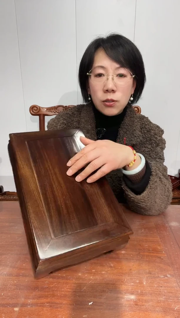 木闲瑕疵处理 老花长方底座33*20*10黑色
