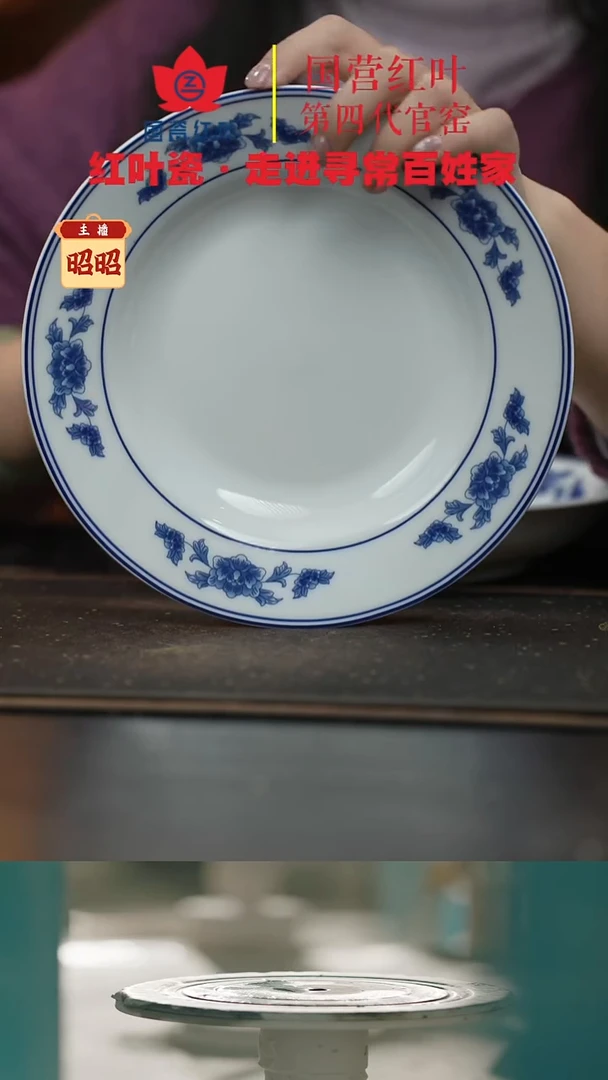 陶瓷1个正价8英寸清游汤盘-天香翡翠