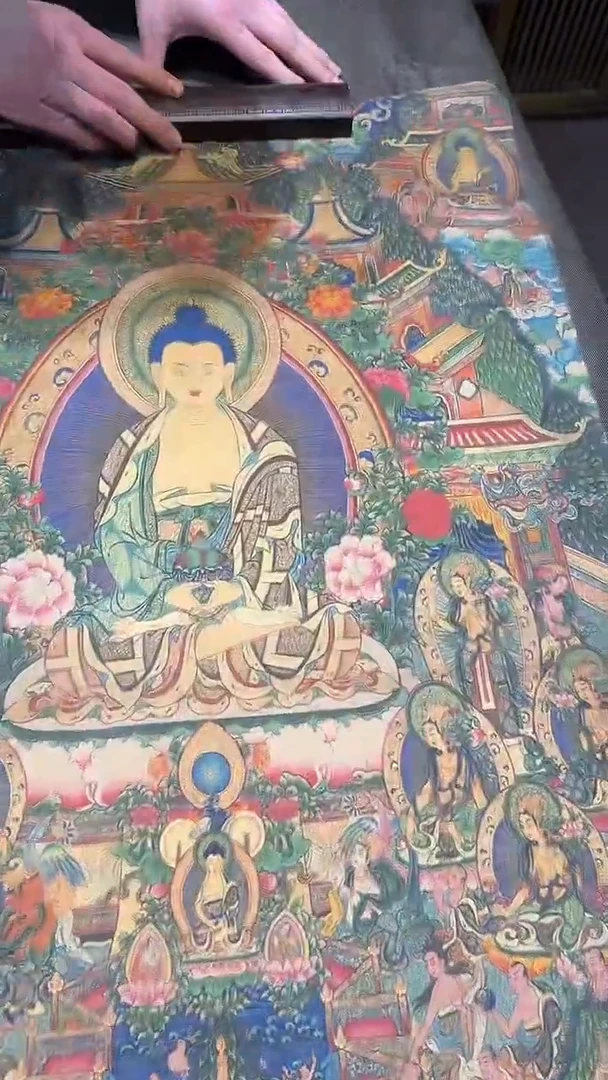 卷轴画【主播精品】高端卷轴画——唐卡释迦摩尼AA30