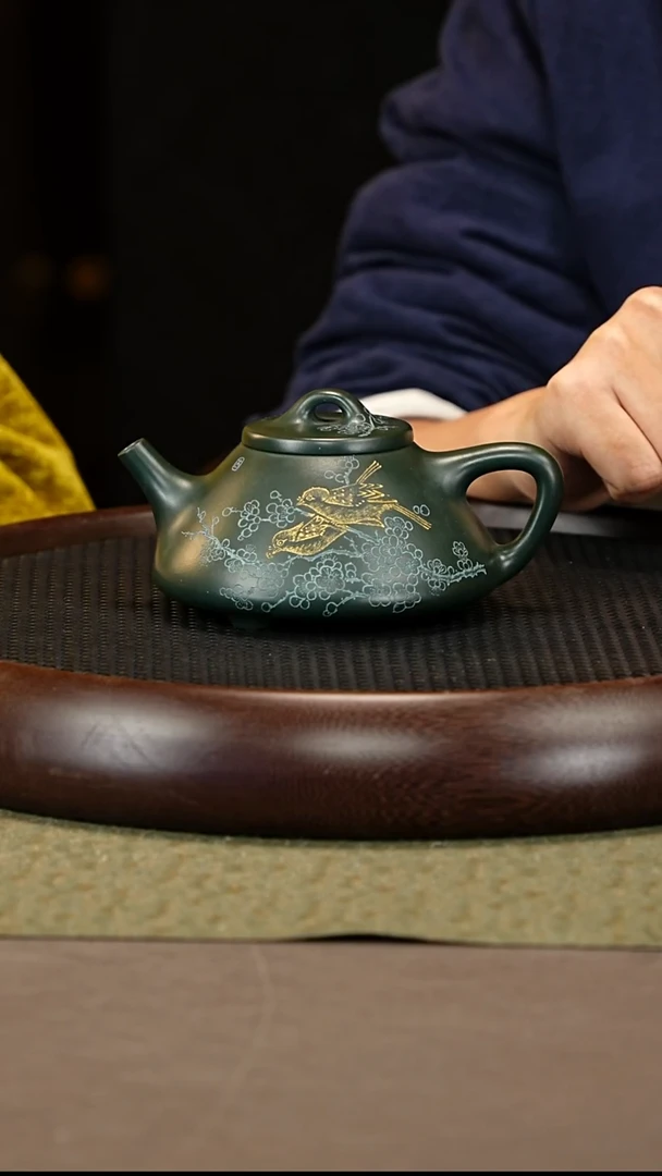 茶壶紫砂94 邵德华 生竹翠 子冶石瓢330cc