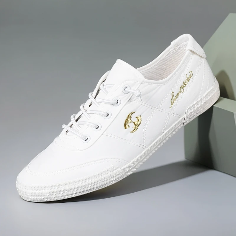 闪步秋季新款男鞋时尚潮鞋软底软面开车鞋男士低帮鞋百搭平底布鞋