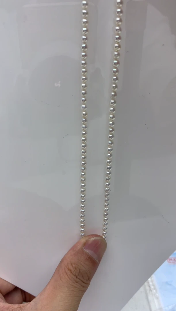 银S925镶嵌FF淡水珍珠小米珠项链
