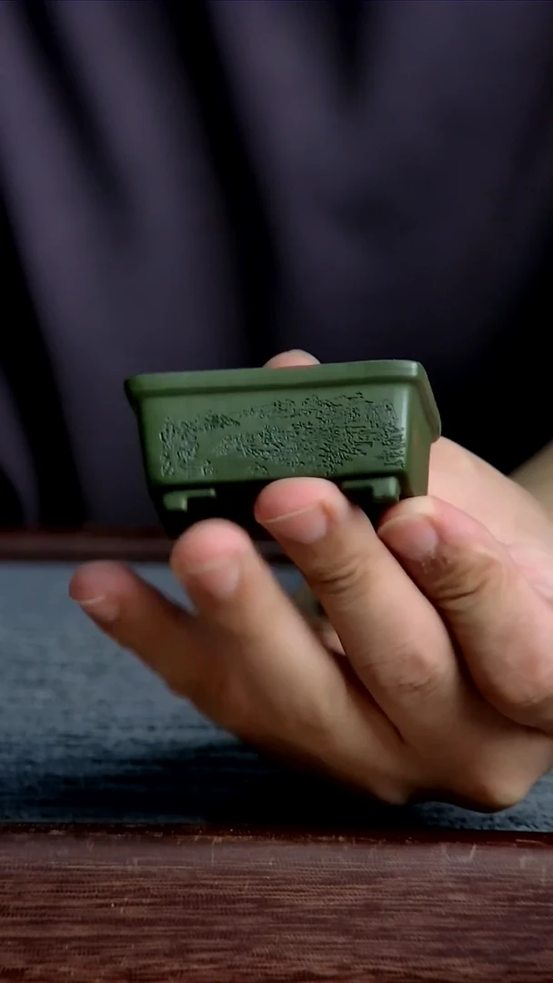 紫砂花盆4.5*3.5*1.5内径尺寸 绿