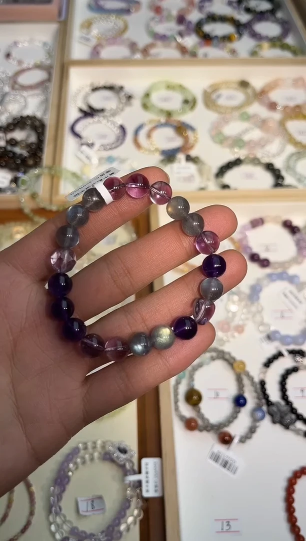 【闪购商品】水晶手链未镶嵌紫水晶多宝