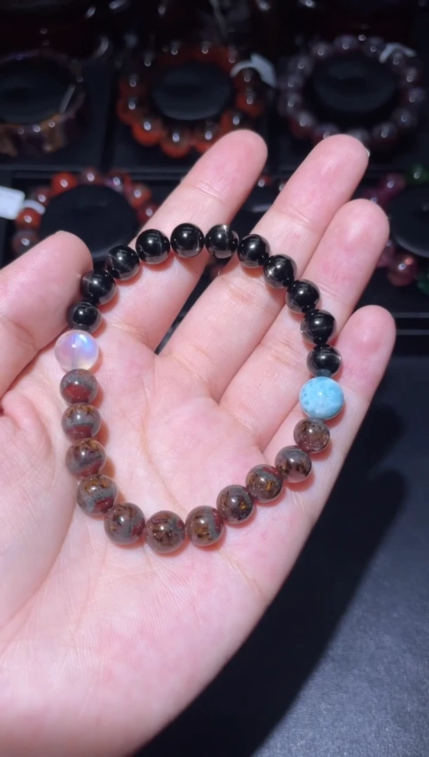 水晶珠宝半成品未镶嵌优**子极光+金运石diy