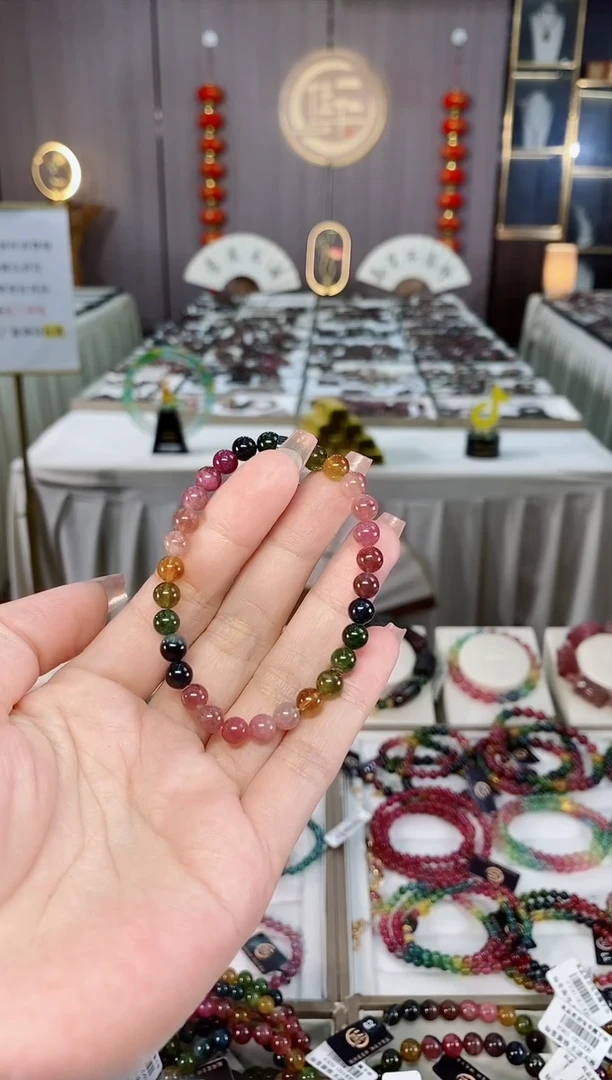 未镶嵌老矿碧玺单圈手串5mm+碧玺hon多样性发一条