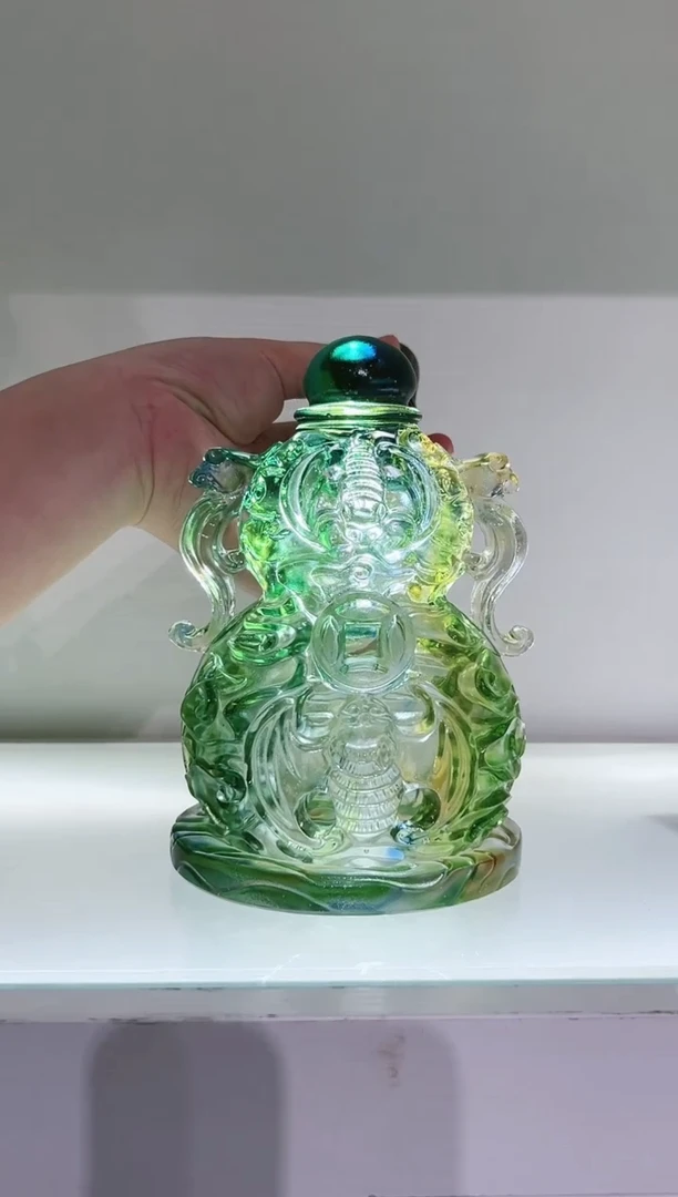 手工艺品琉璃古法琉璃葫芦香炉