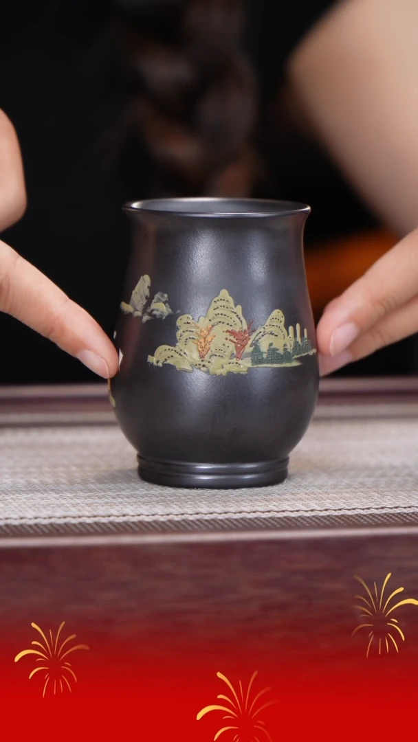 茶壶紫砂石黄主人杯