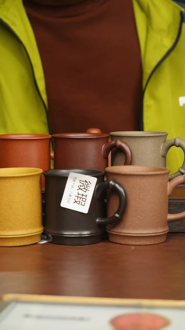 紫砂茶盏山****路瑕疵套杯*6