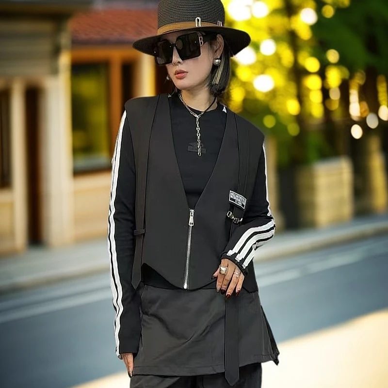 仙姐姐飘带马甲气质马夹百搭春季