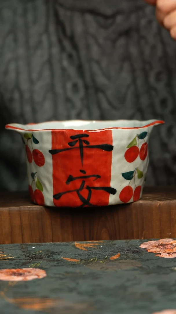 杯釉下彩手工手绘同款陶器