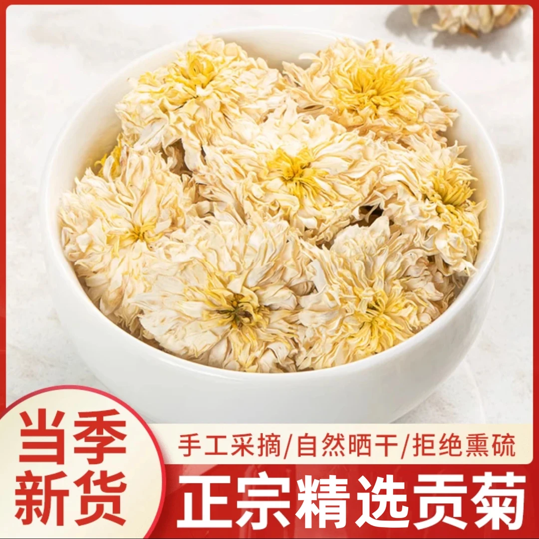 贡菊 白菊花 早贡菊七月菊花茶精选品质无熏无硫 另售枸杞