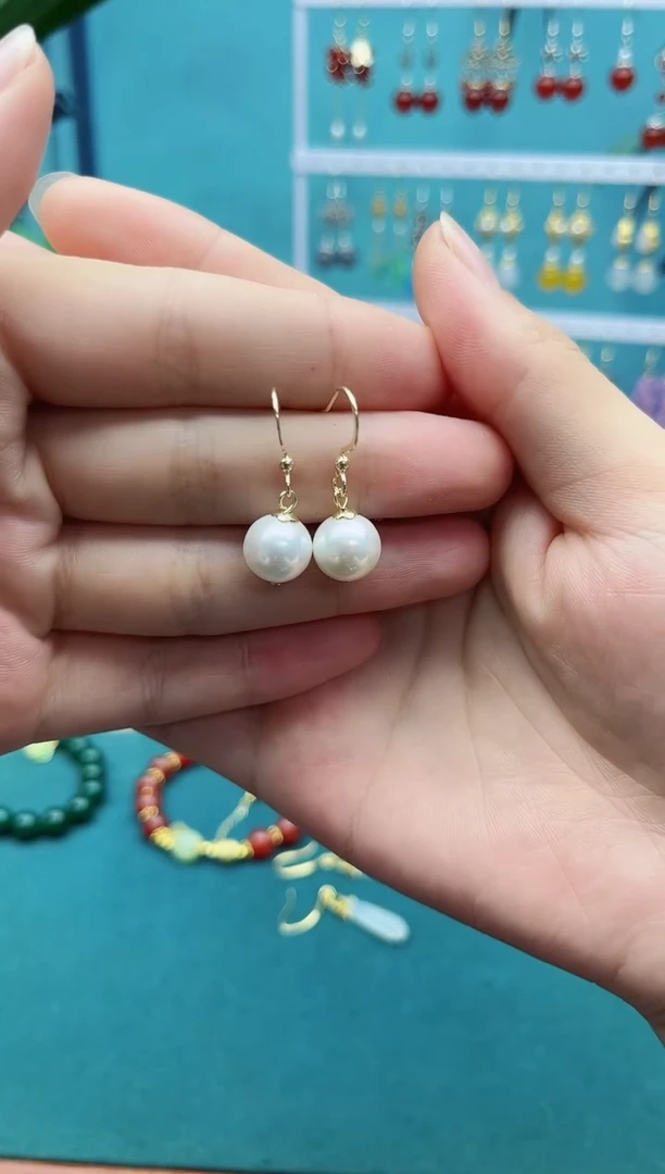 耳饰银S925镶嵌拼合珍珠（马贝珠）w04000