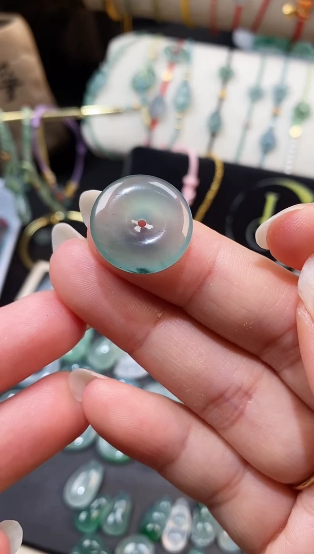翡翠散珠平安扣裸石