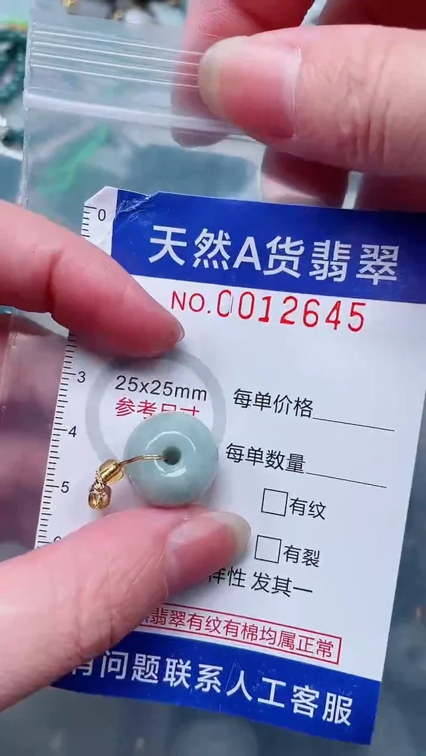 翡翠未镶嵌吊坠(赠链)1