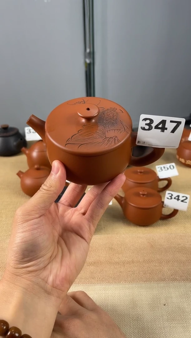大* 建水紫陶单壶瑕疵放漏/A 347
