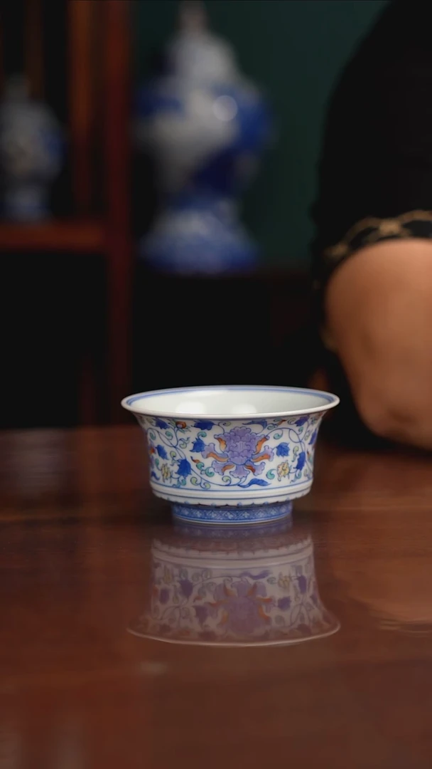空山明月斗彩主人杯