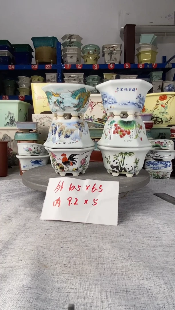 2328六只六方花盆