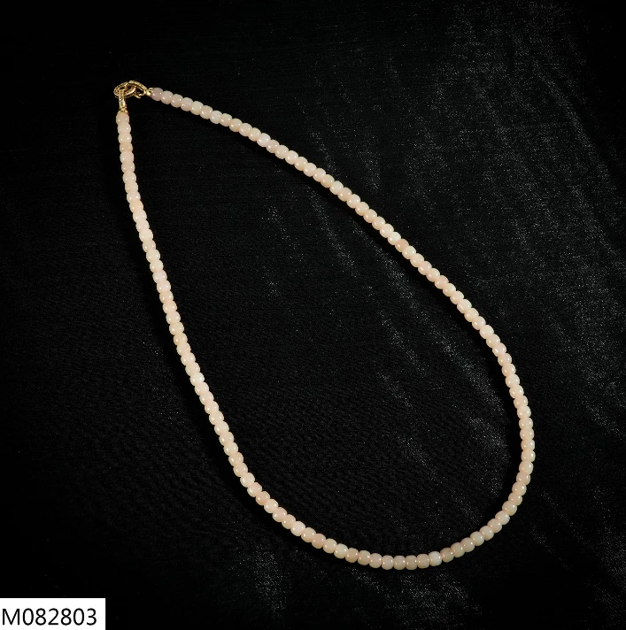 【老掌柜讲珠宝】和田玉藕粉项链 M082803