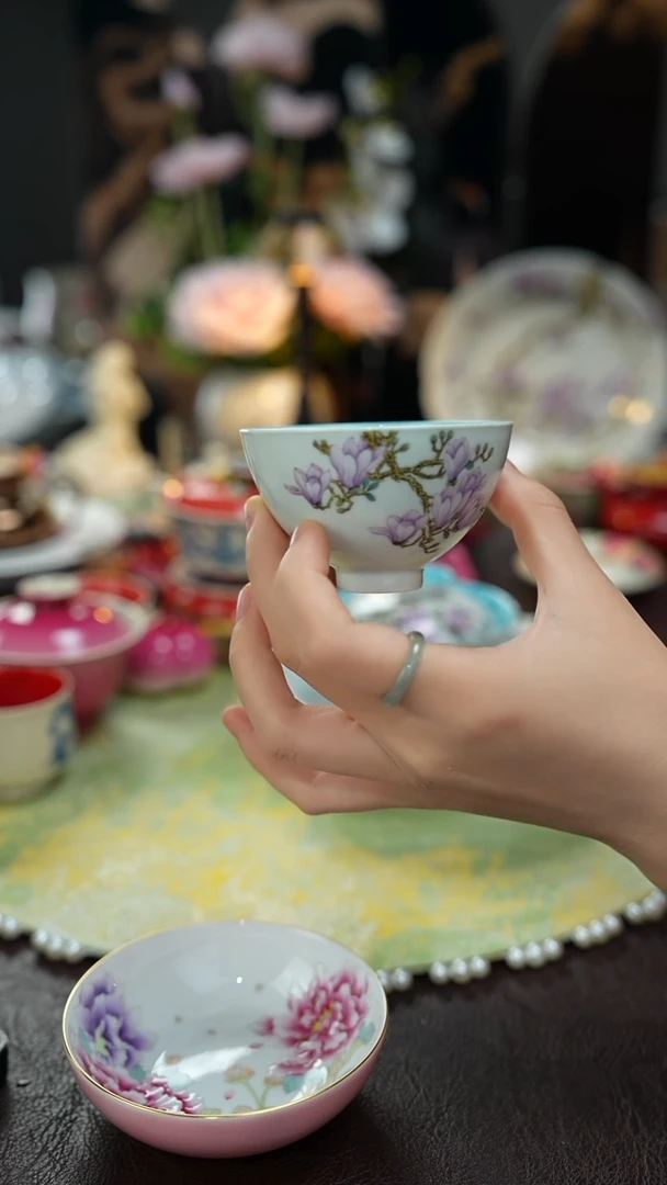 溢珍堂景德镇手工手绘主人杯