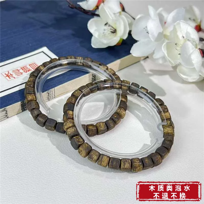 沉香【铭记珠宝】沉香方糖单圈手串23-2DM78H427【多样性发一】