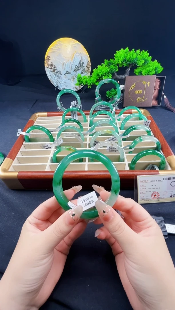 未镶嵌手镯石英质玉（非洲翠）真品上等纯天然非洲翠玉手镯石英质玉