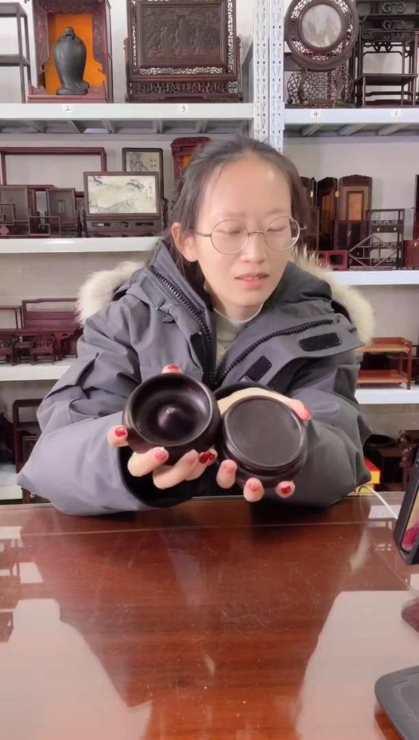 【闪购商品】风车木（黑檀木）香炉加底座20