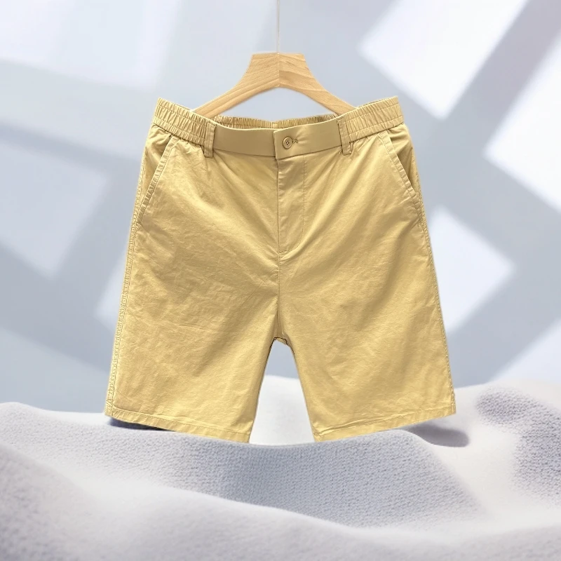 昆加希毕夏季百搭户外松紧腰五分裤韩版薄款外穿新款简约风短裤