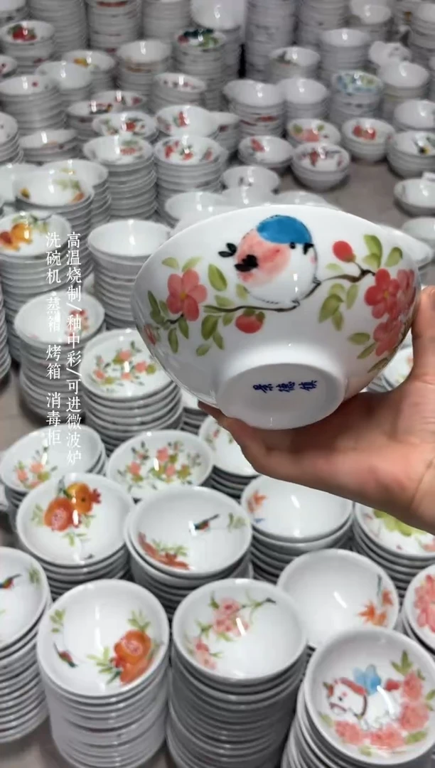 景德镇手绘釉中彩（食品级）壮壮碗